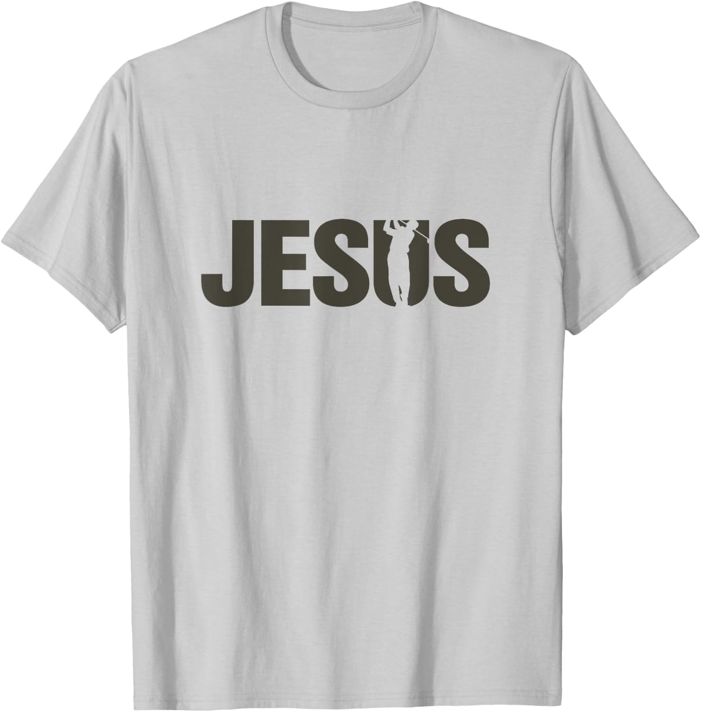 Jesus Christian Golf, Cool Spiritual Golfer Design T-Shirt - T-Shirt | Ash