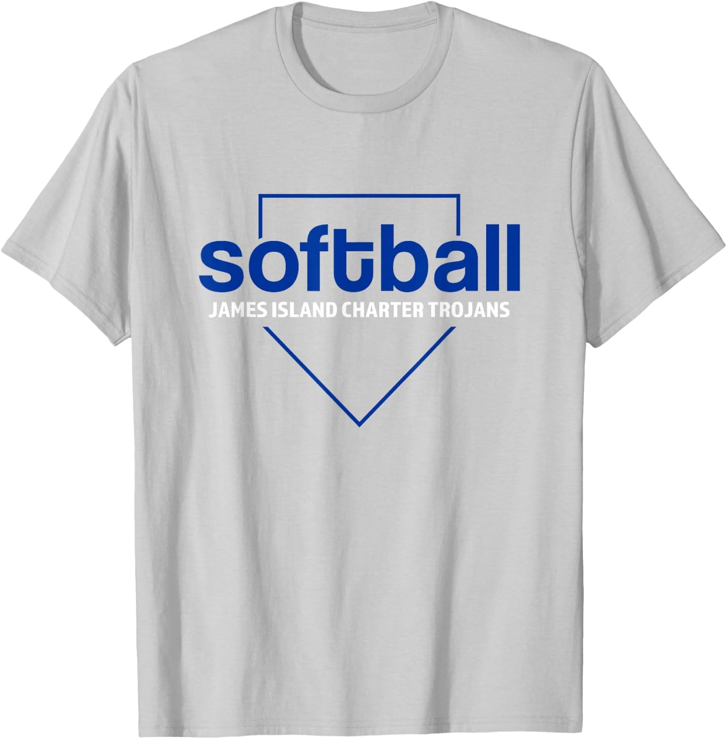 Softball Home Plate T-Shirt - T-Shirt | Ash