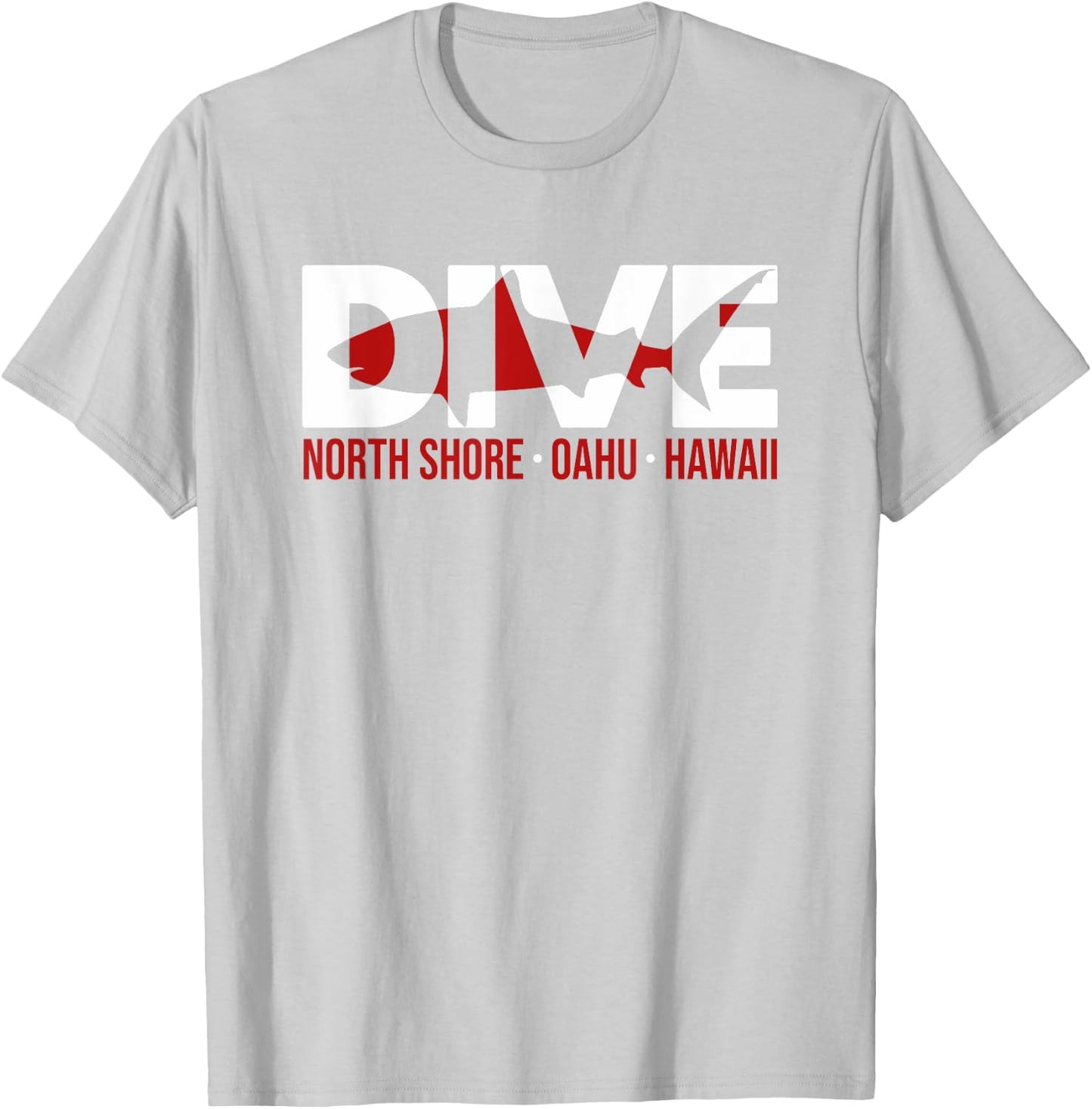 SHARK DIVE Hawaii North Shore Oahu DIVING T Shirt T-Shirt - T-Shirt | Ash