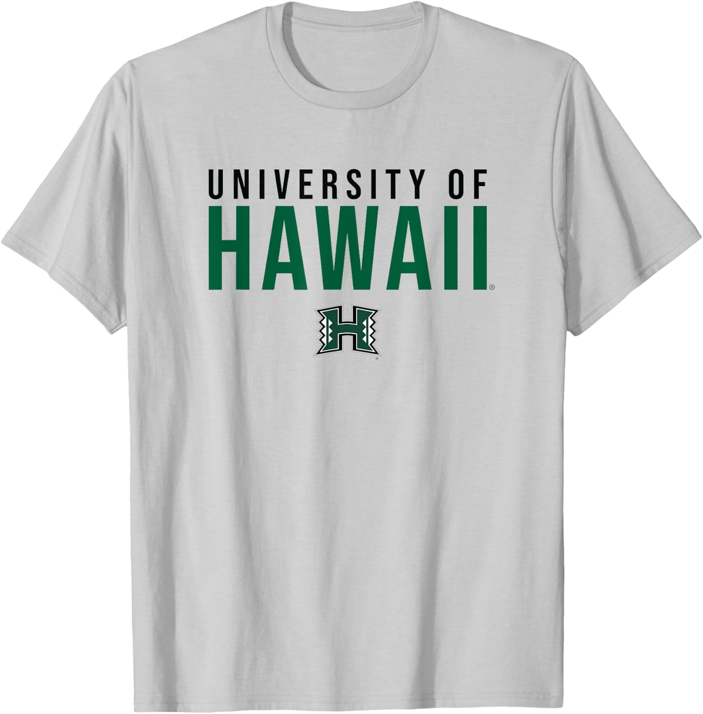 University of Hawaii Rainbow Warriors Stacked T-Shirt - T-Shirt | Ash