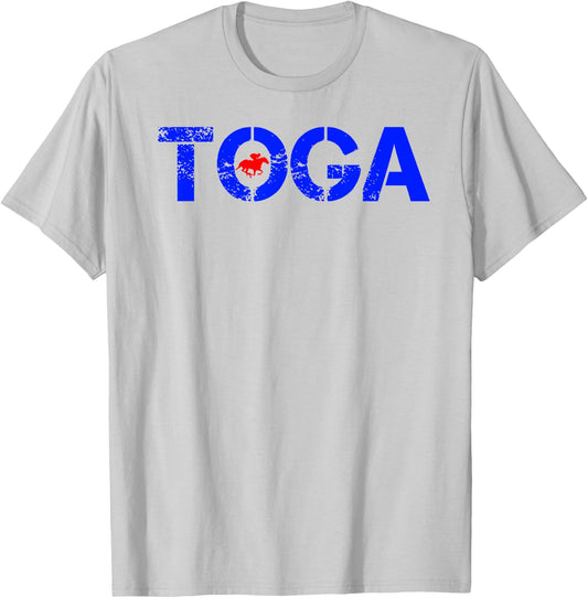 Toga Saratoga Springs Upstate New York Horse Racing T-Shirt - T-Shirt | Ash
