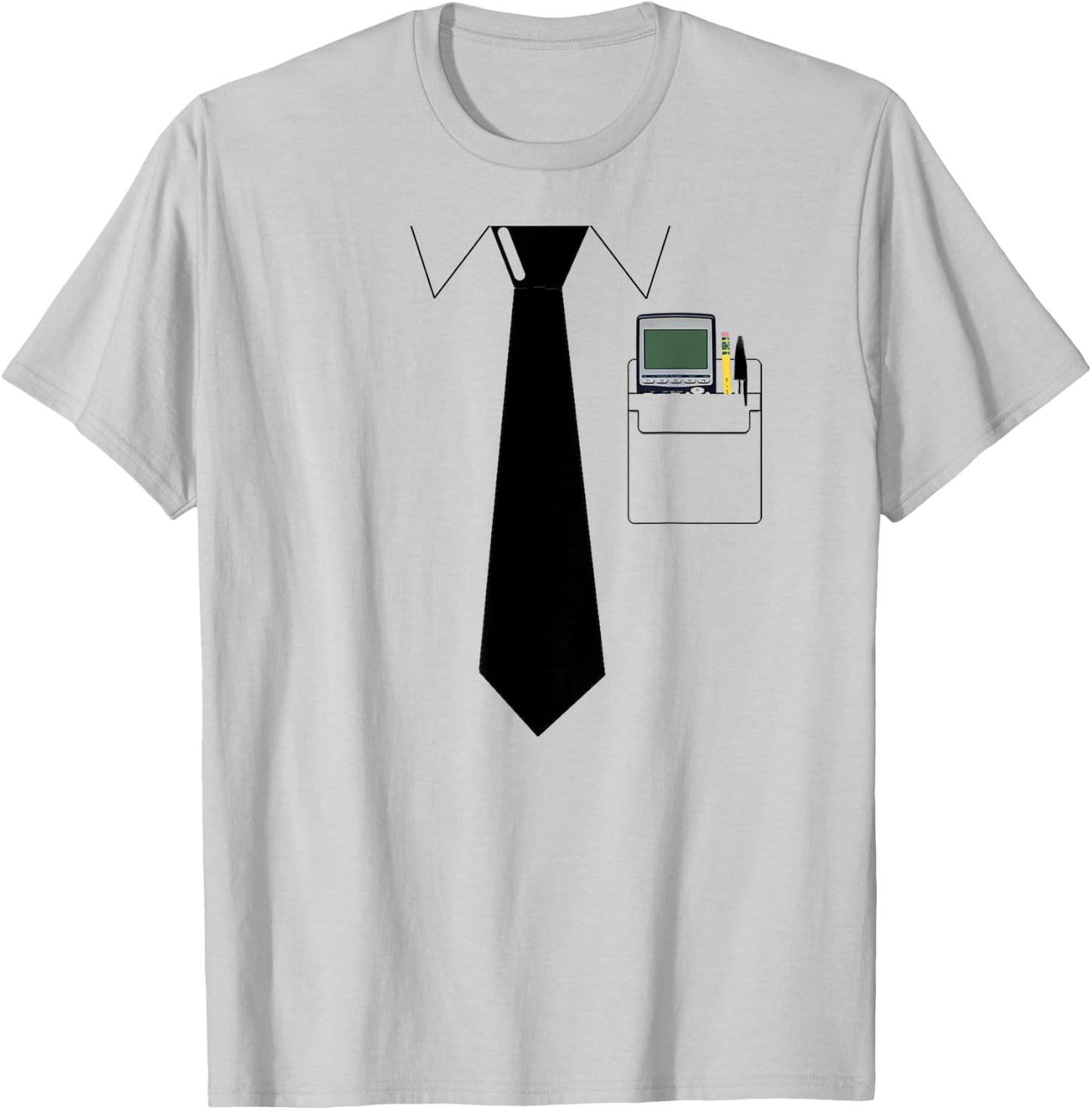 Pocket Protector | Engineer, Geek, Nerd Costume T-Shirt - T-Shirt | Ash