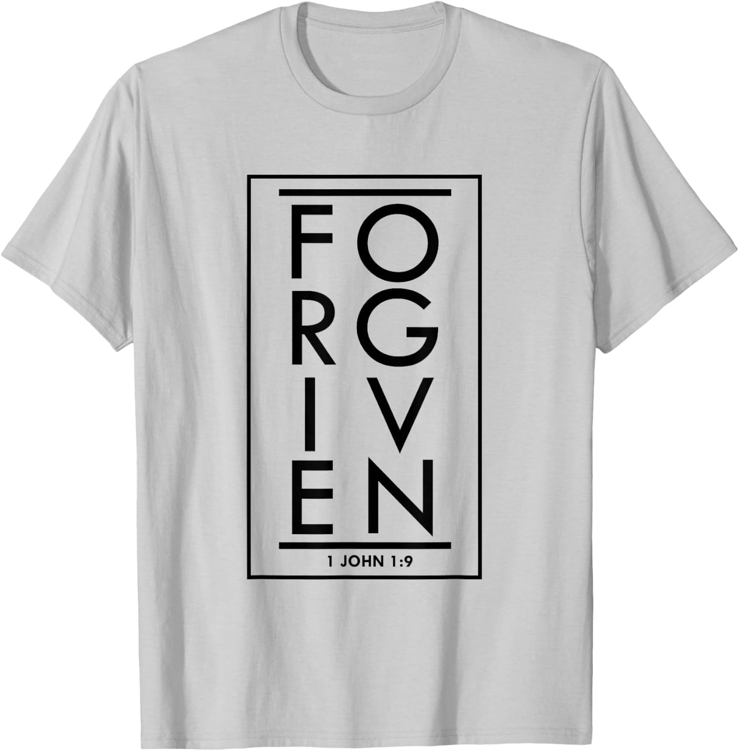 Forgiven 1 John 1:9 Bible Scripture Verse Christian T-Shirt - T-Shirt | Ash
