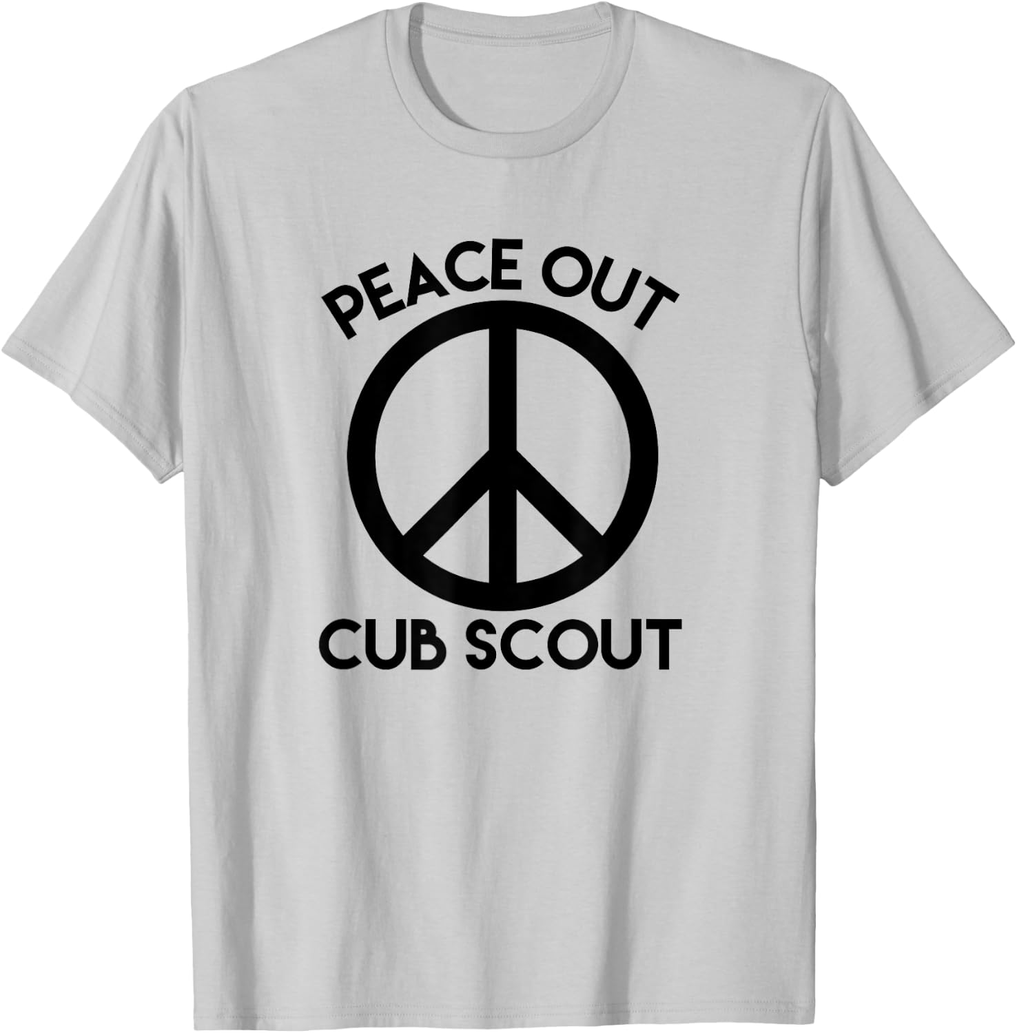 Peace Out Cub Scout T Shirt Funny Good Bye Saying T-Shirt - T-Shirt | Ash