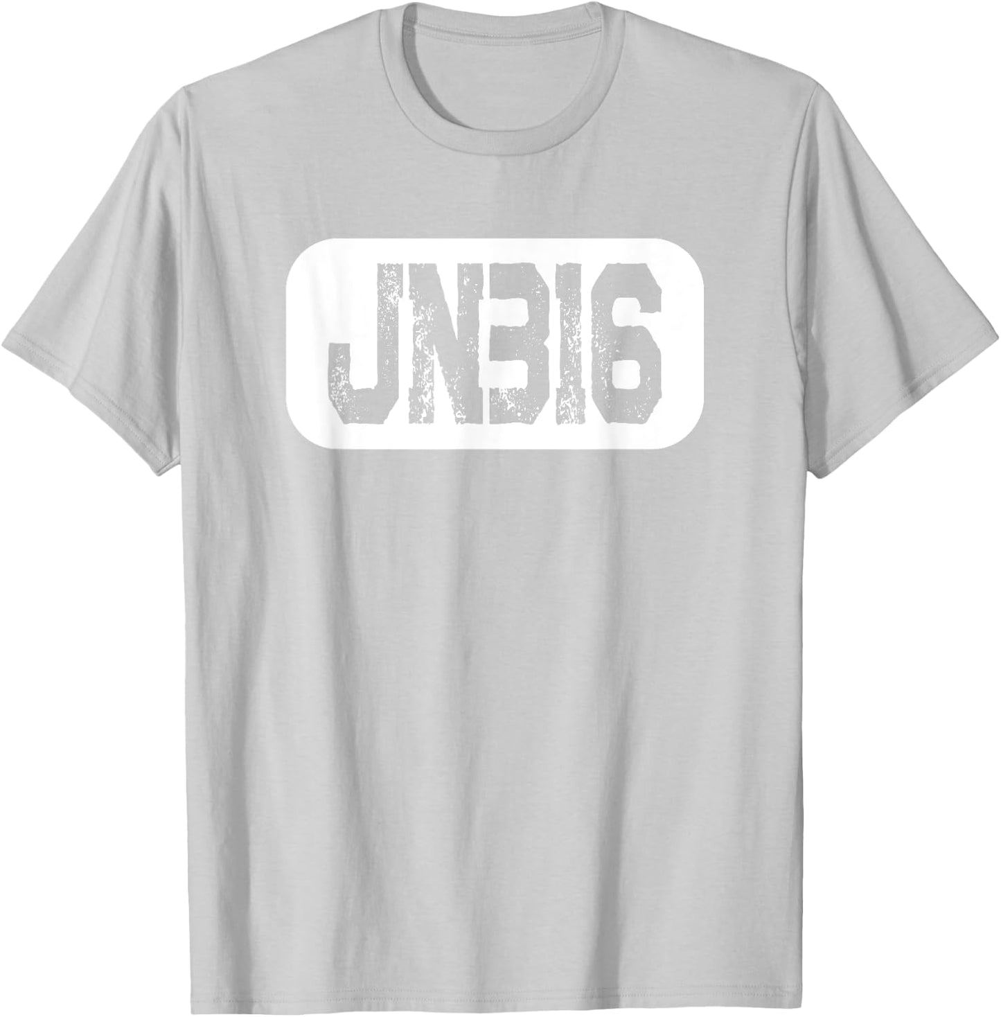 John 3:16 Bible Verse Christian Inspirational Jesus Disciple T-Shirt - T-Shirt | Ash