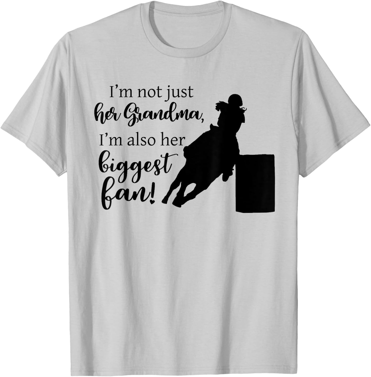Barrel Racing Grandma T Shirt Cowgirl Horse Riding Racer T-Shirt - T-Shirt | Ash