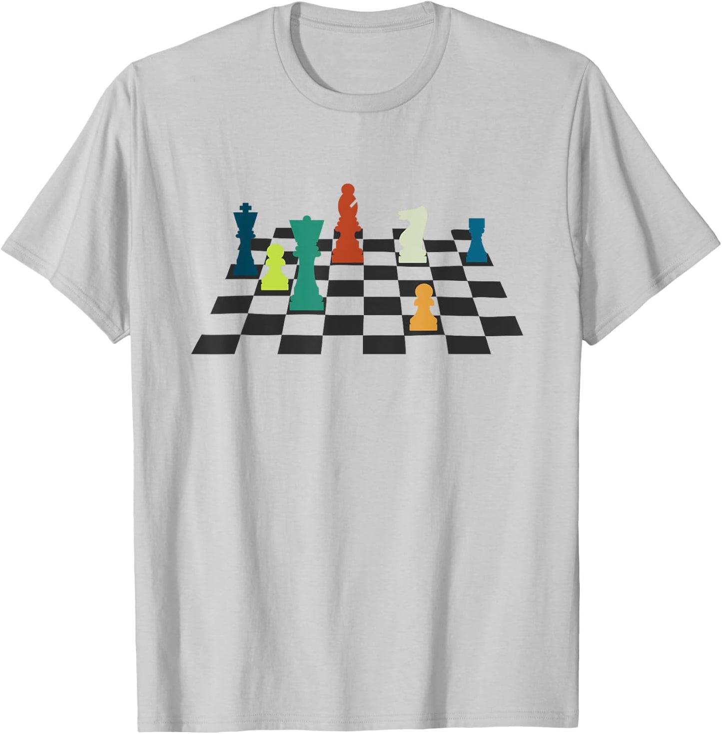 Checkmate Chess Grandmaster Knight Rook King Chess Player T-Shirt - T-Shirt | Ash