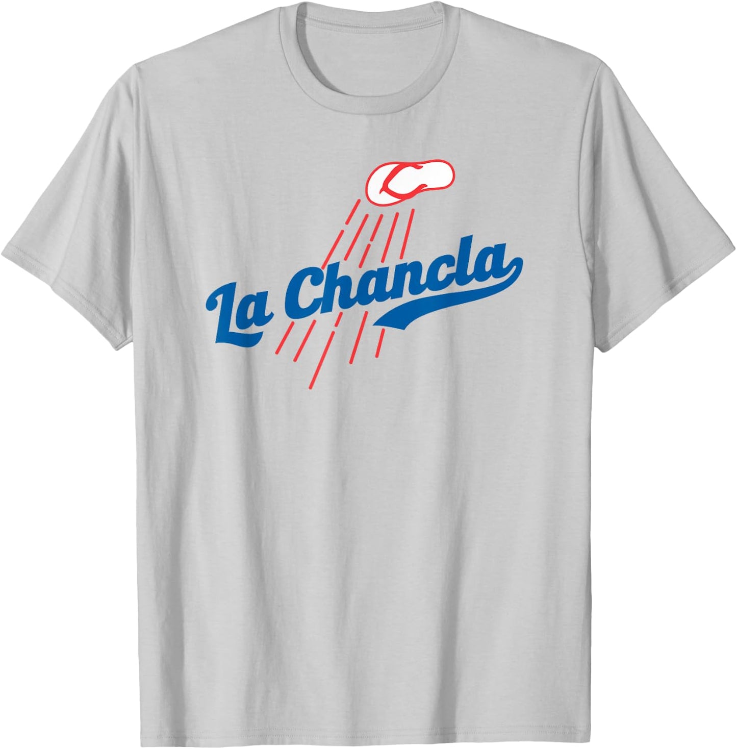 Funny Baseball Mexican Themed Flying La Chancla Flops T-Shirt - T-Shirt | Ash