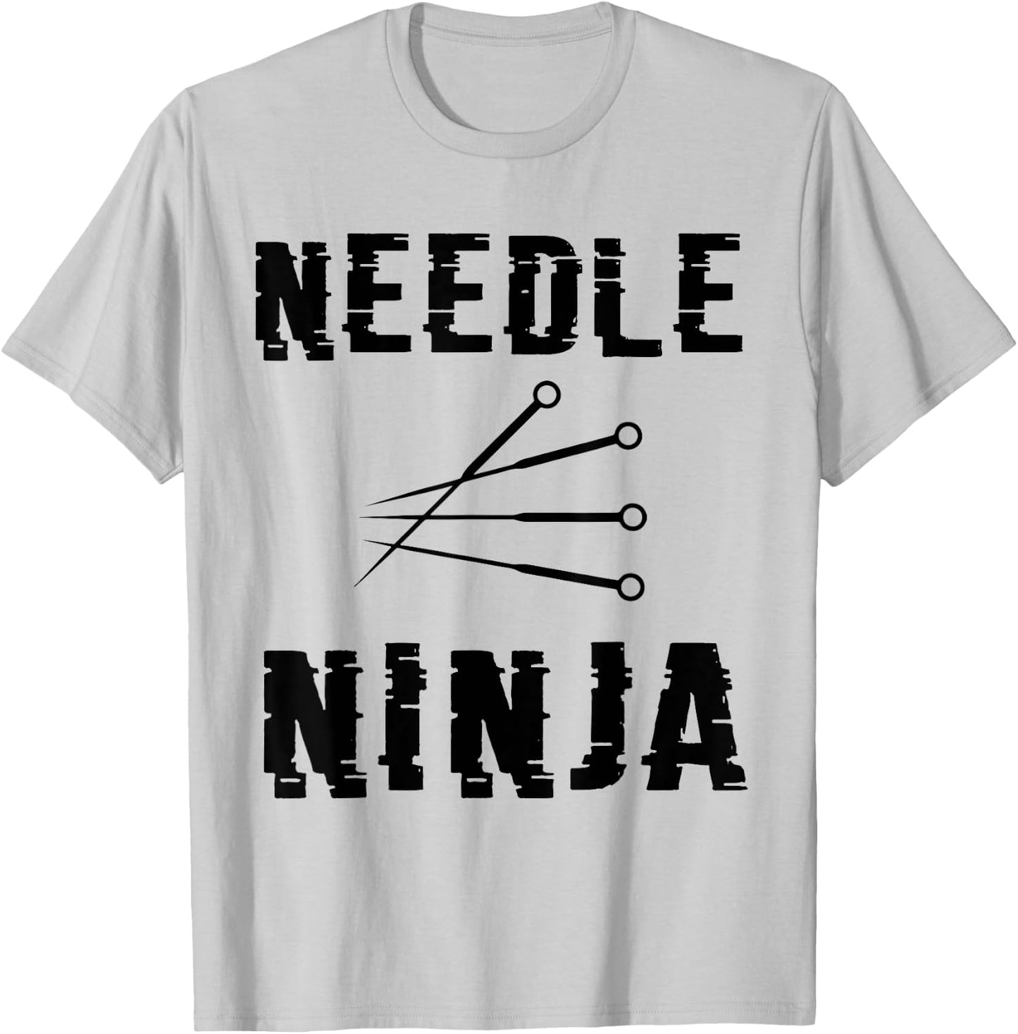 Needle Ninja Funny Acupuncture Acupuncturist Gift T-Shirt - T-Shirt | Ash