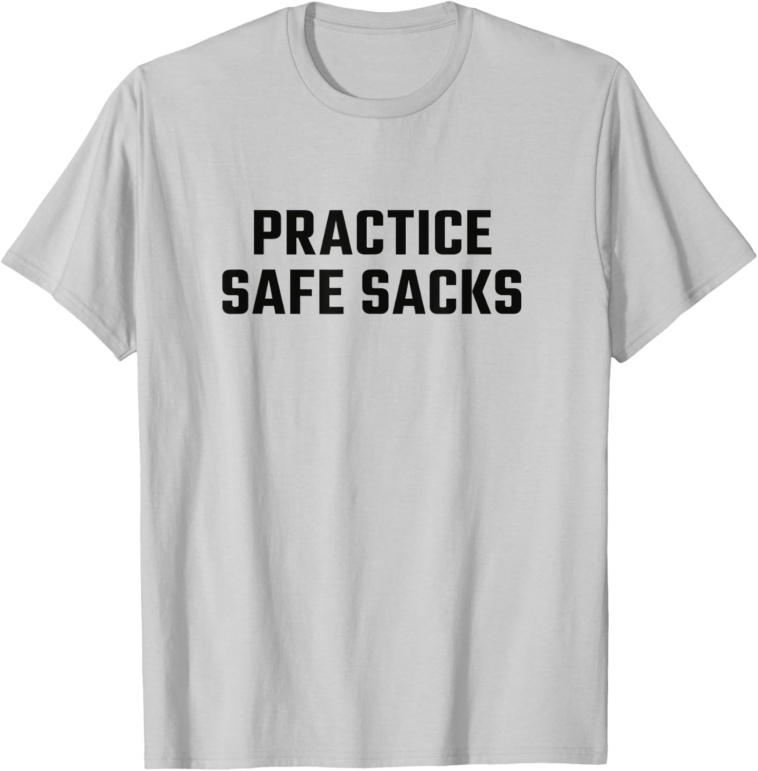 Practice Safe Sacks, Lazy Halloween Football T-Shirt - T-Shirt | Ash
