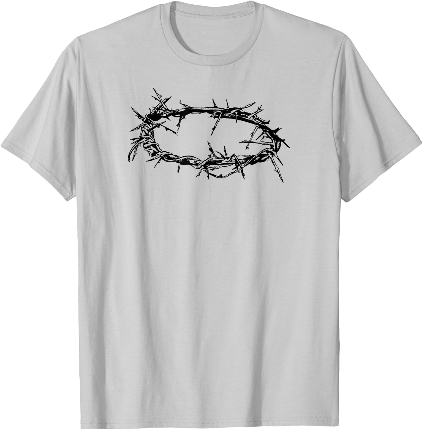 Jesus Shirt - Christ Crown of Thorn Good Friday & Easter T-Shirt - T-Shirt | Ash