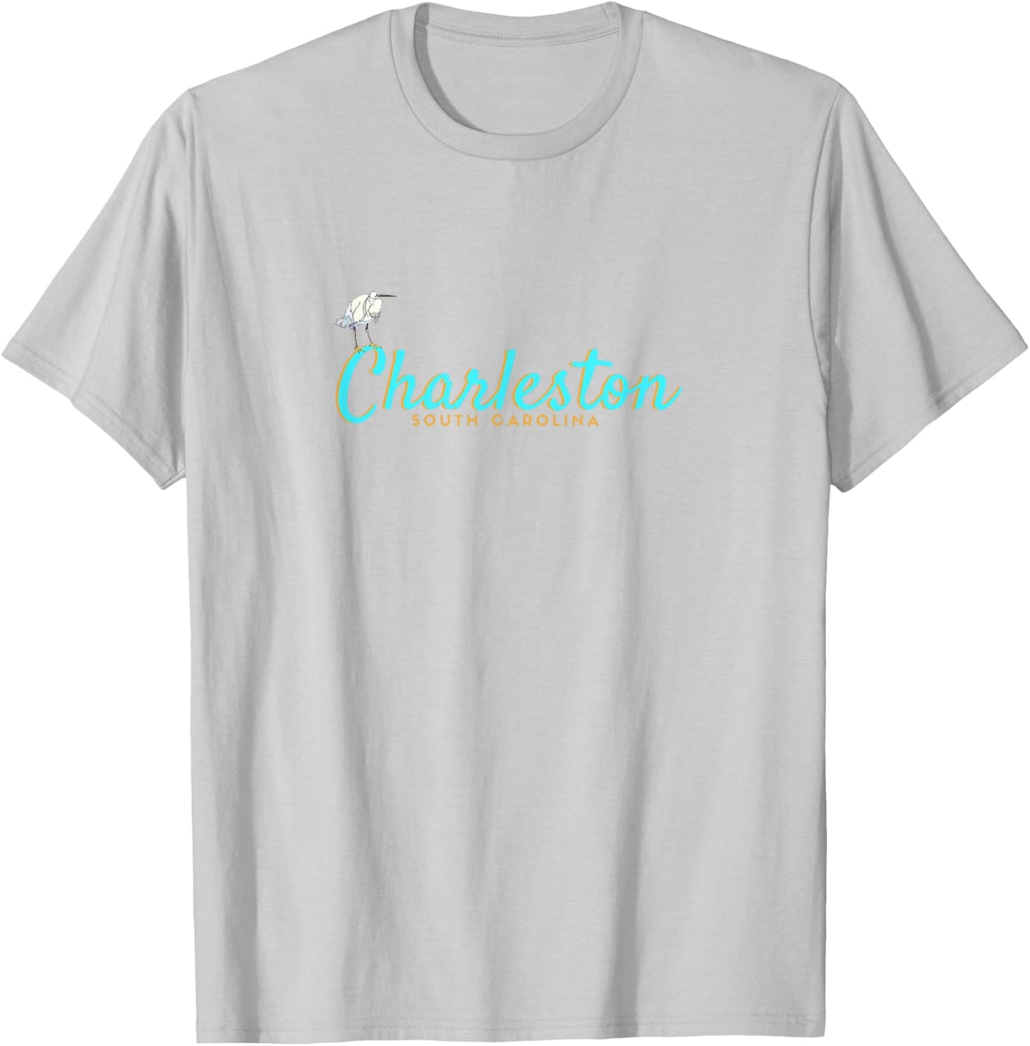 Charleston SC , South Carolina Egret T-Shirt - T-Shirt | Ash