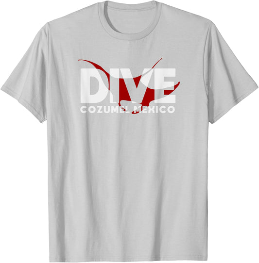 DIVE Cozumel Mexico SCUBA DIVING Diver Manta Ray T-Shirt - T-Shirt | Ash
