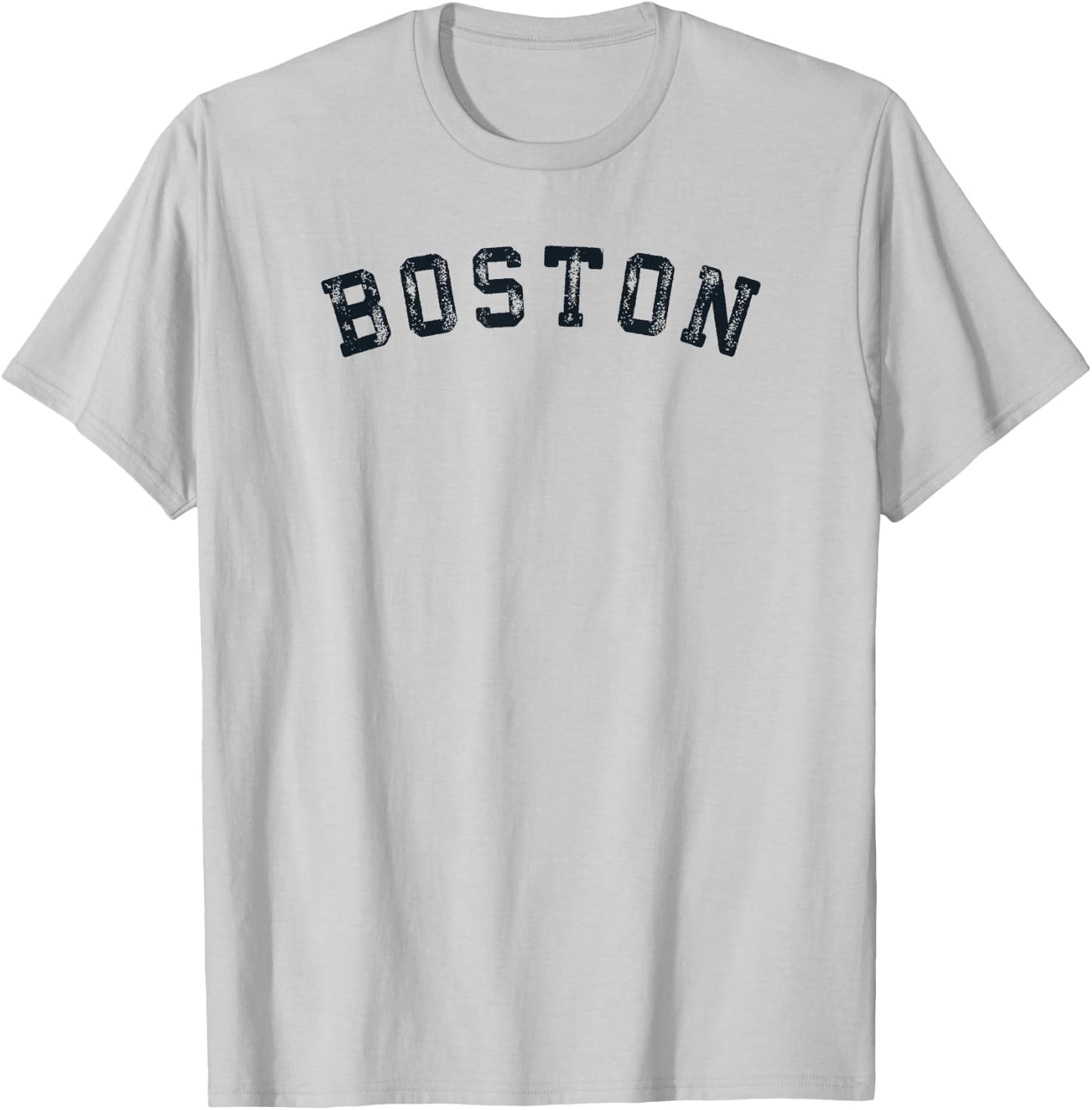 Vintage Boston T Shirt Distressed Old Retro Sports Gift T-Shirt - T-Shirt | Ash