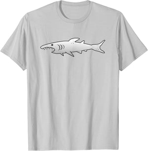 Funny Shark Cartoon Gift Diver Fishes Underwater T-Shirt - T-Shirt | Ash