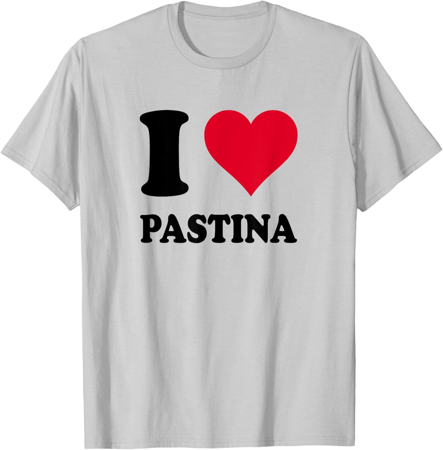 Red Heart I Love Pastina T-Shirt - T-Shirt | Ash