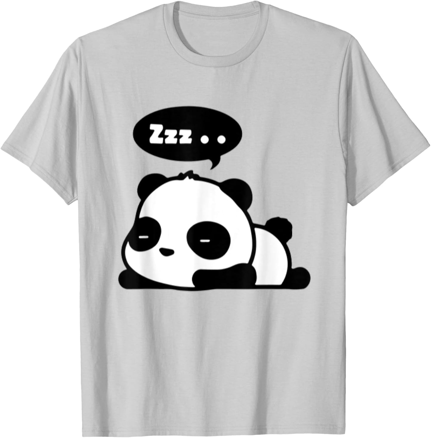 Sleeping Panda | Adorable Cute Panda Cartoon Zzz T-Shirt - T-Shirt | Ash