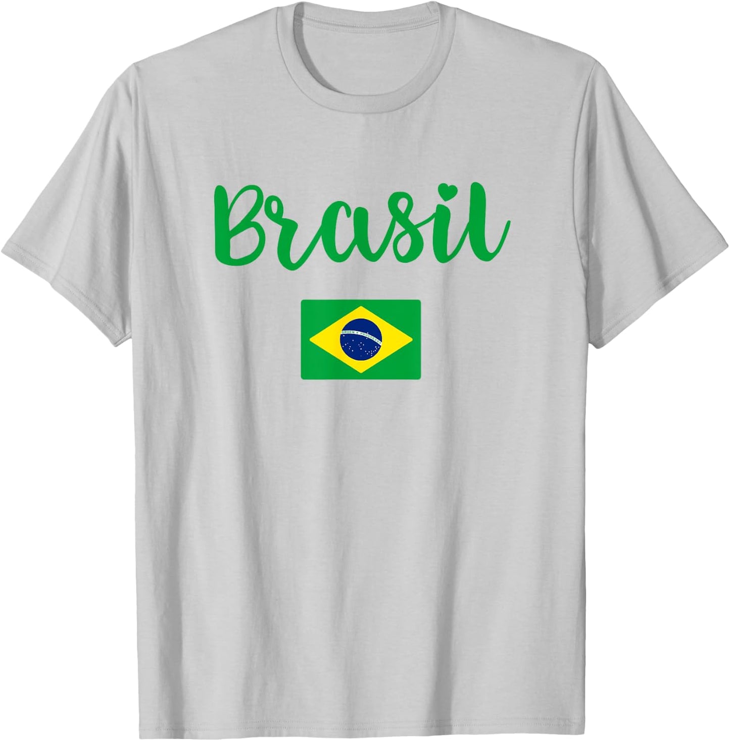 Brazilian Flag of Brazil Souvenir Women Girls Kids Brasil T-Shirt - T-Shirt | Ash