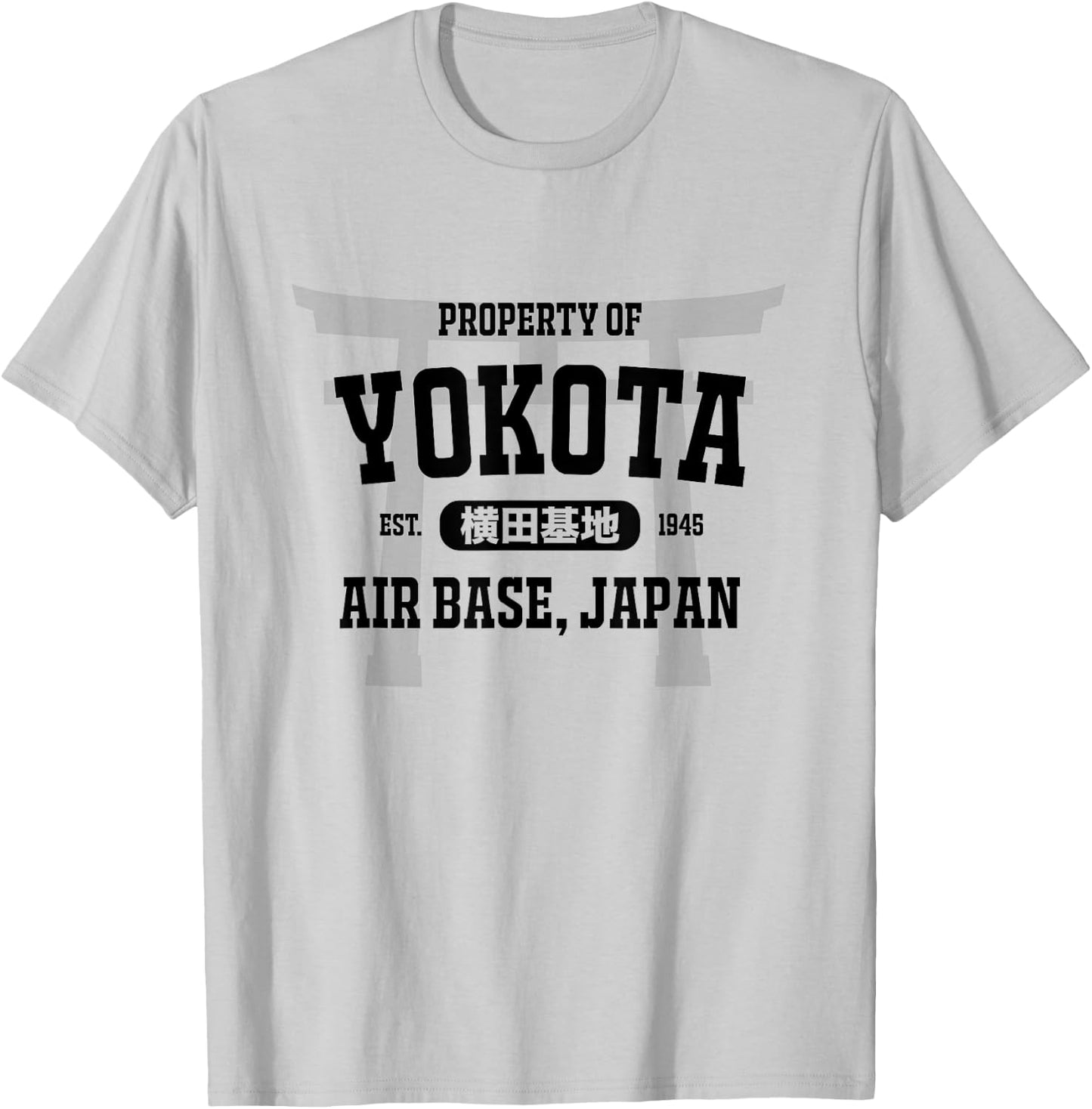 Military : Property of Yokota Air Base (Black) T-Shirt - T-Shirt | Ash