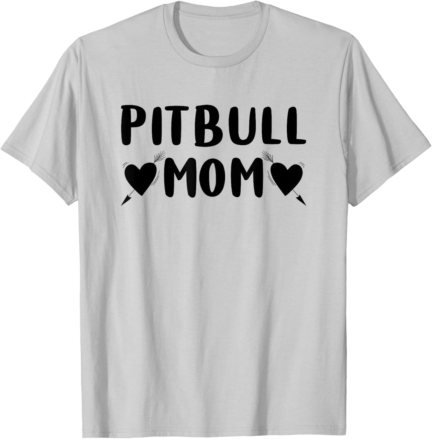 Mama Pitbull Shirt Pajama Funny Gift Mom T-Shirt - T-Shirt | Ash