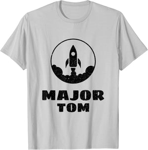 MAJOR TOM funny geeky casual T-Shirt - T-Shirt | Ash