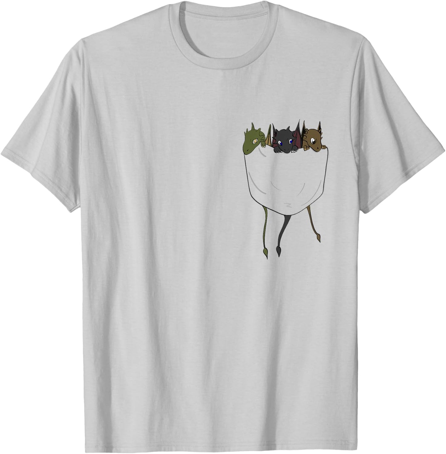 Pocket Dragon fit for a queen T-Shirt - T-Shirt | Ash