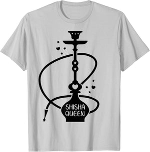 Hookah Lovers Shisha Queen T-Shirt - T-Shirt | Ash