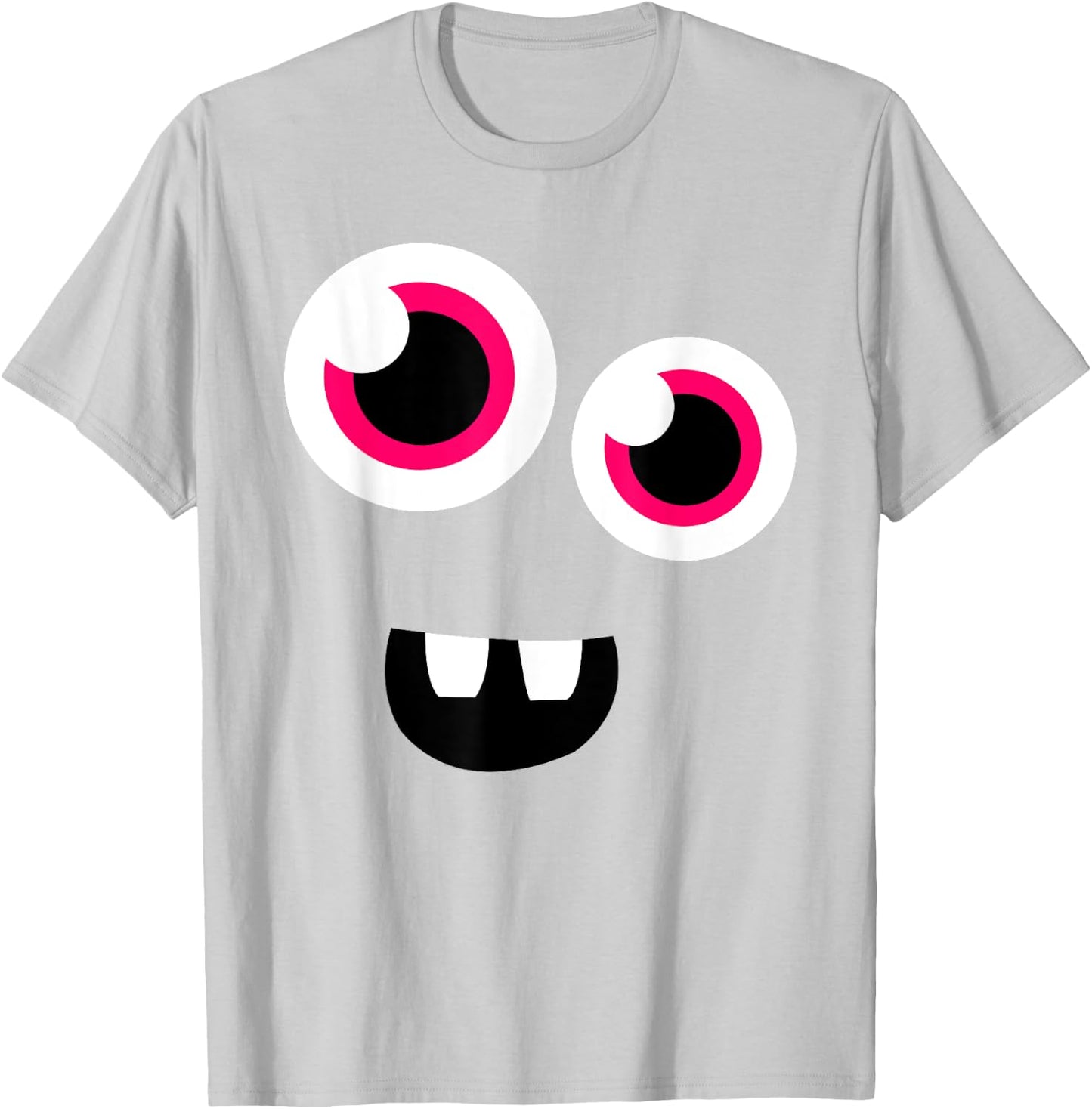 Cute Eye Monster Face Funny Halloween Kids Man Women T-Shirt - T-Shirt | Ash