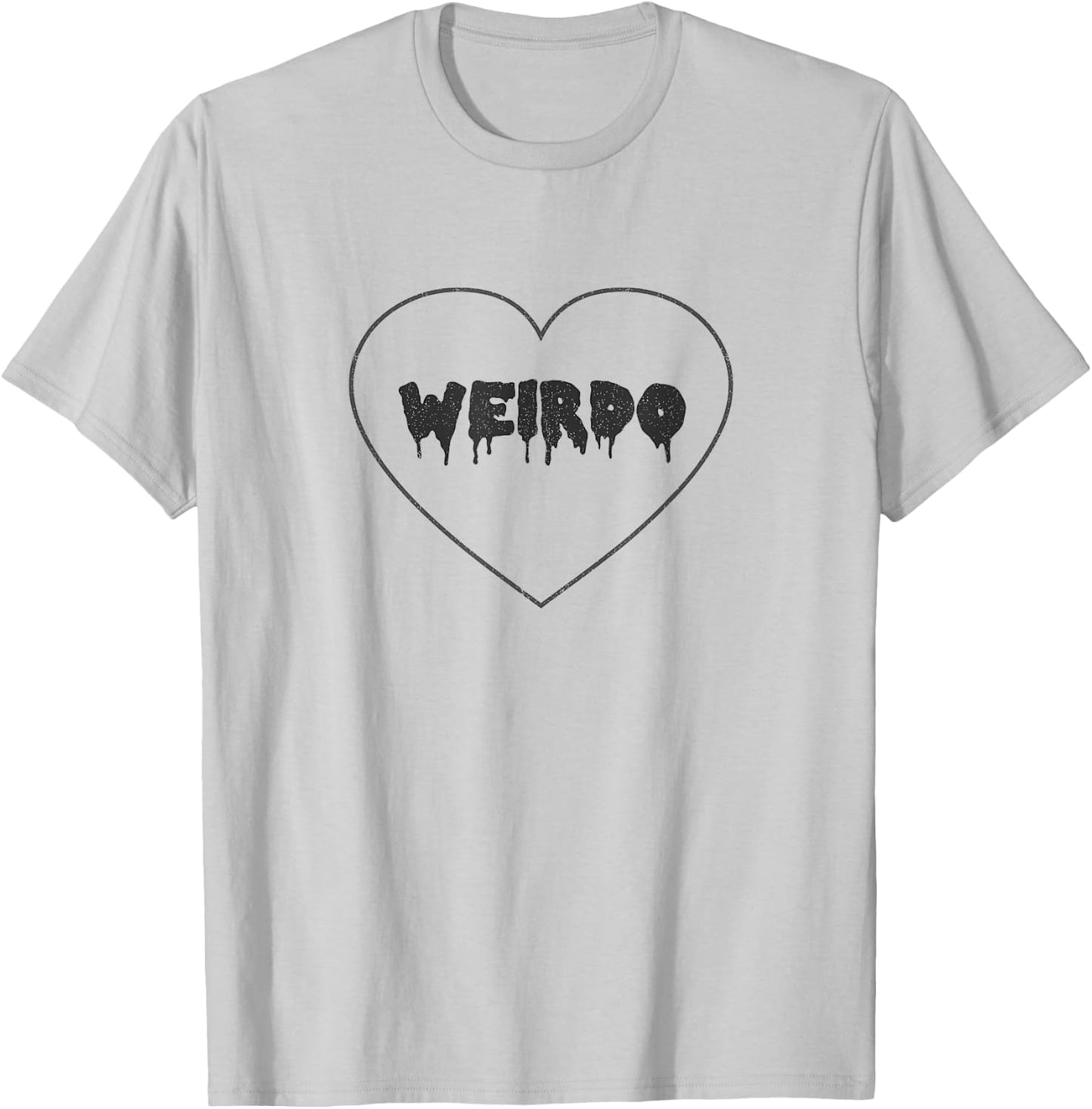 Pastel Goth Kawaii Weirdo Vintage Heart Drip T-Shirt - T-Shirt | Ash