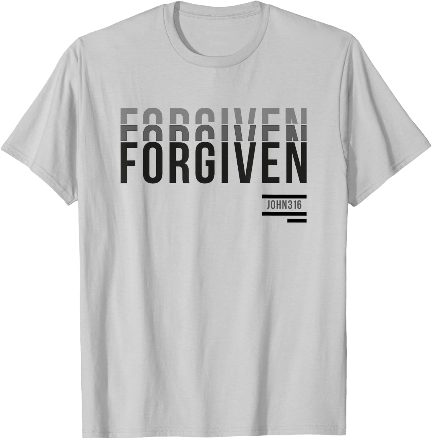 Forgiven Christian Graphic Shirt | Baptism T-Shirt - T-Shirt | Ash