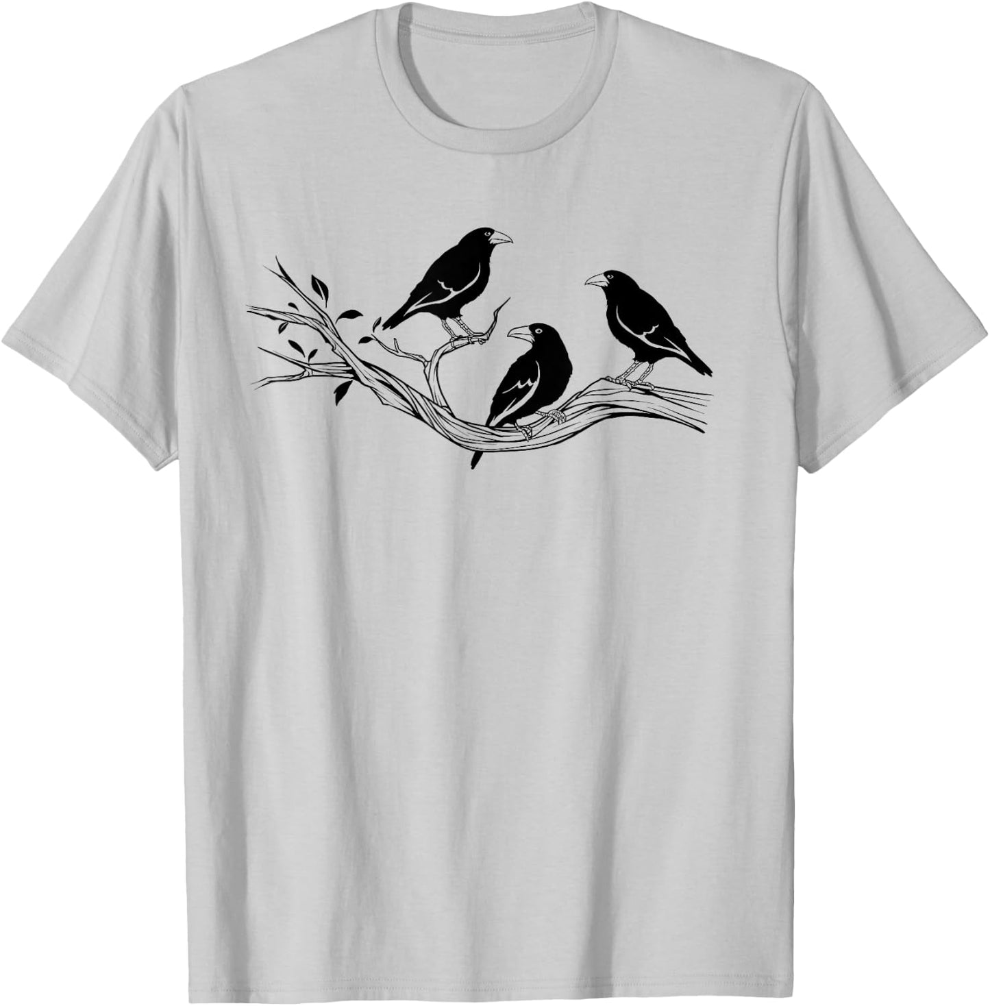 Cool Crow Bird Watching Shirt Raven Birding Gift T-Shirt - T-Shirt | Ash