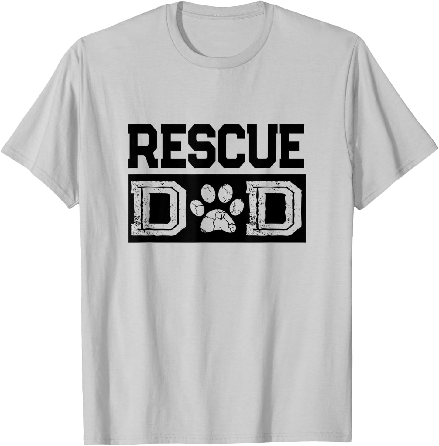 Retro Rescue Dad Dog Doggie Foster Parent Gift T-Shirt - T-Shirt | Ash