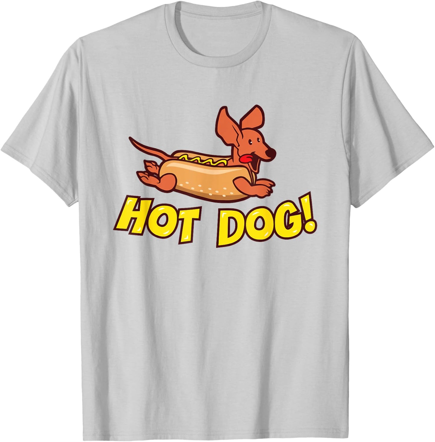 Dachshund "Hot Dog!" Wiener Dog Shirt , Women & Kids T-Shirt - T-Shirt | Ash