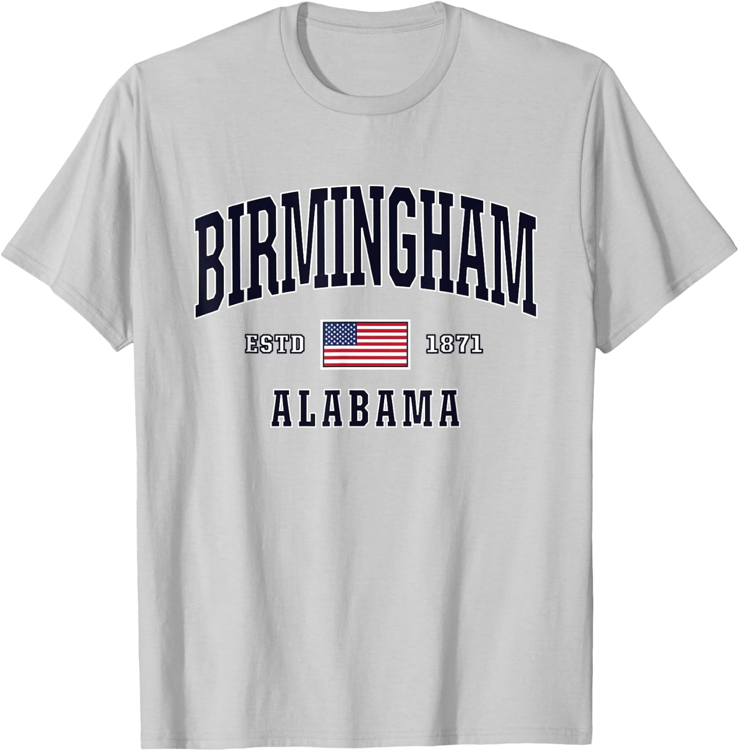 USA FLAG Stars & Stripes Birmingham Alabama T-Shirt - T-Shirt | Ash
