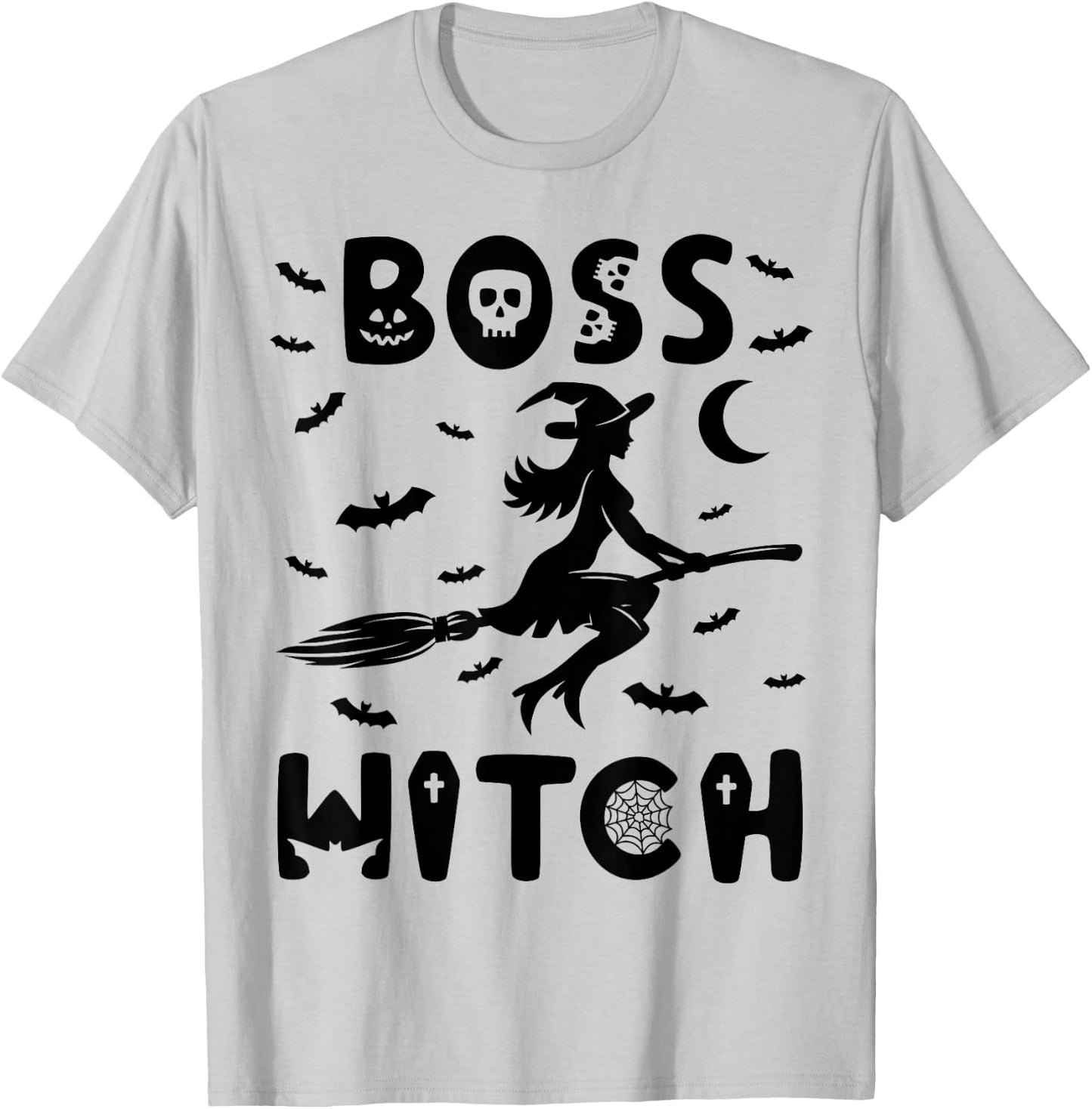 Boss Witch - Funny Halloween T-Shirt - T-Shirt | Ash