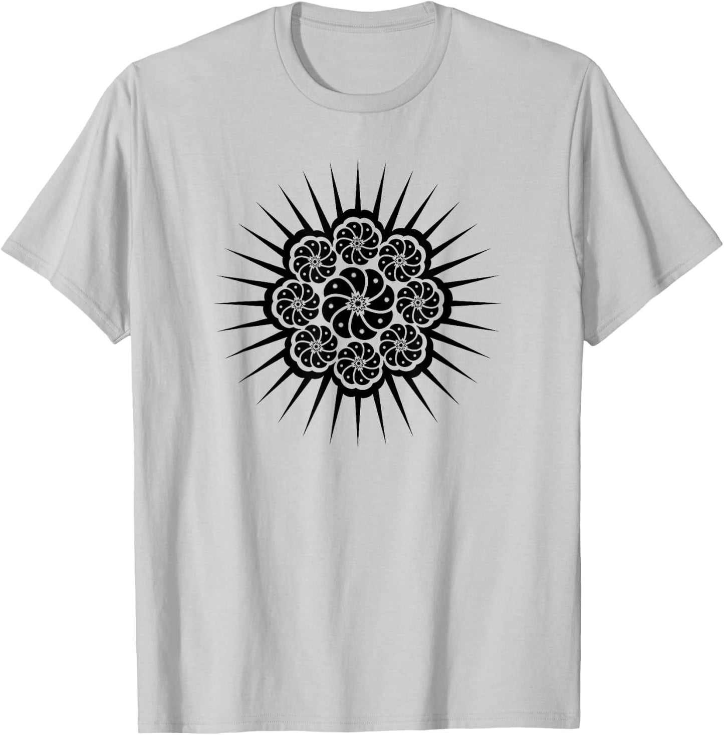 Peyote Cactus Symbol Mandala Lophophora Williamsii Desert T-Shirt - T-Shirt | Ash