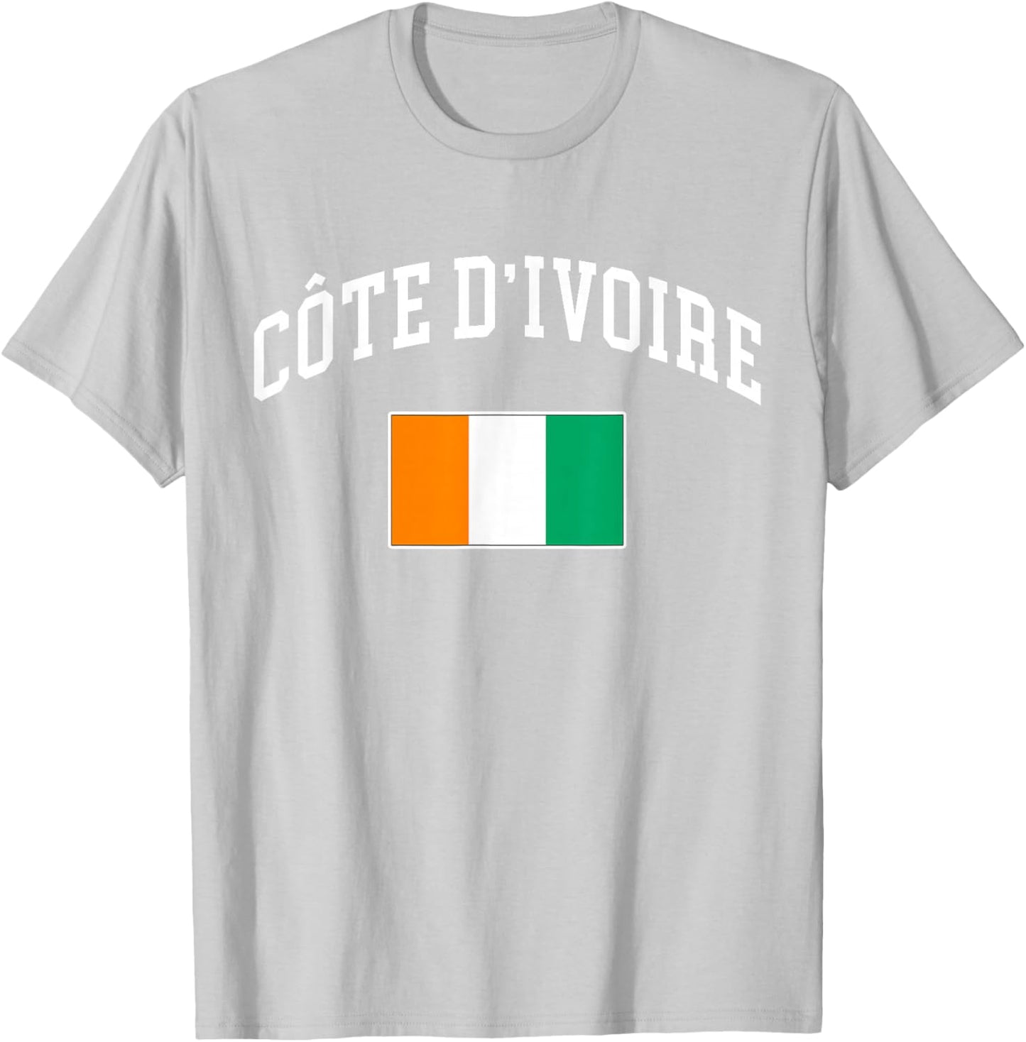 Côte D'Ivoire Flag Ivorian Retro Vintage Classic Graphic T-Shirt - T-Shirt | Ash