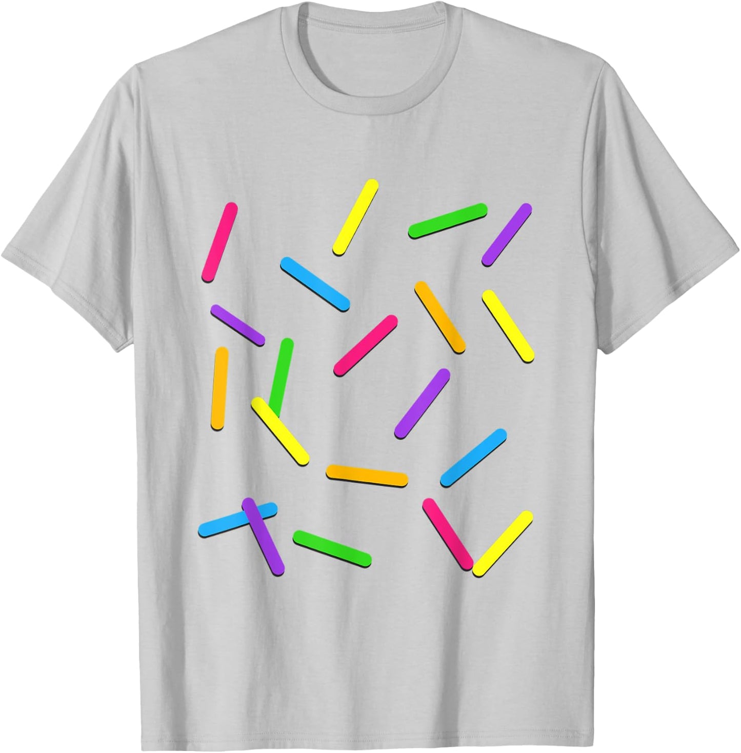 Easy Halloween Costume Ice Cream Rainbow Sprinkles Vanilla T-Shirt - T-Shirt | Ash