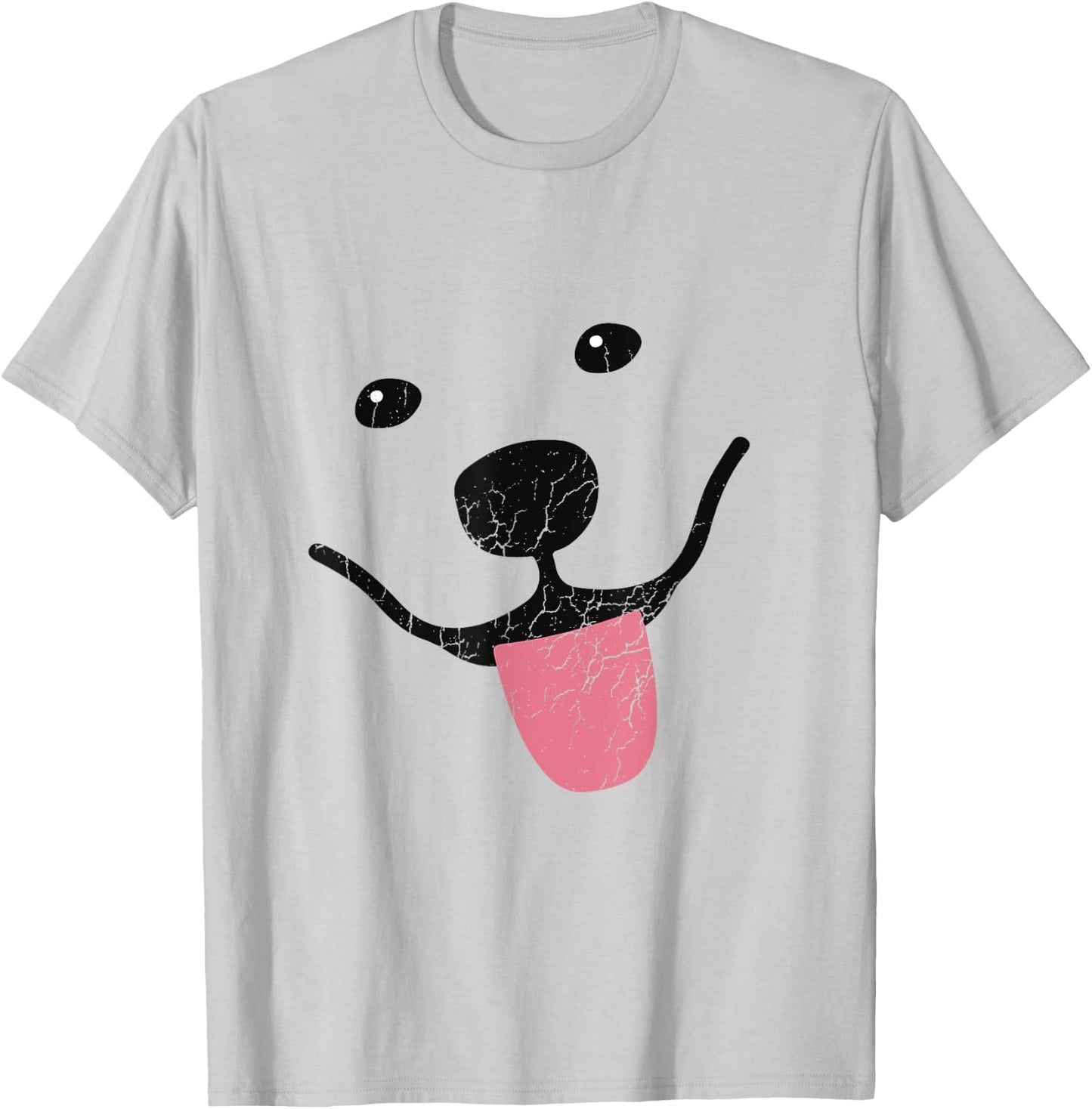 Samoyed Face Sammy Smile . Distressed design T-Shirt - T-Shirt | Ash