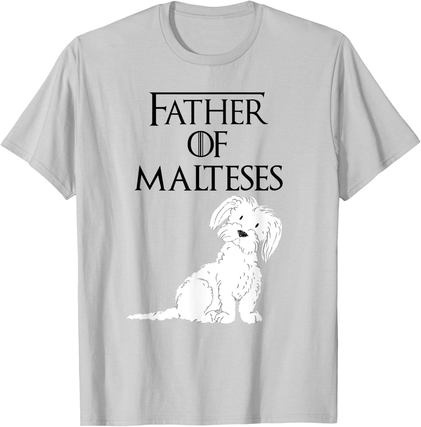 Cute Funny & Unique Maltese Puppy Dog Dad & Gift Kids T-Shirt - T-Shirt | Ash