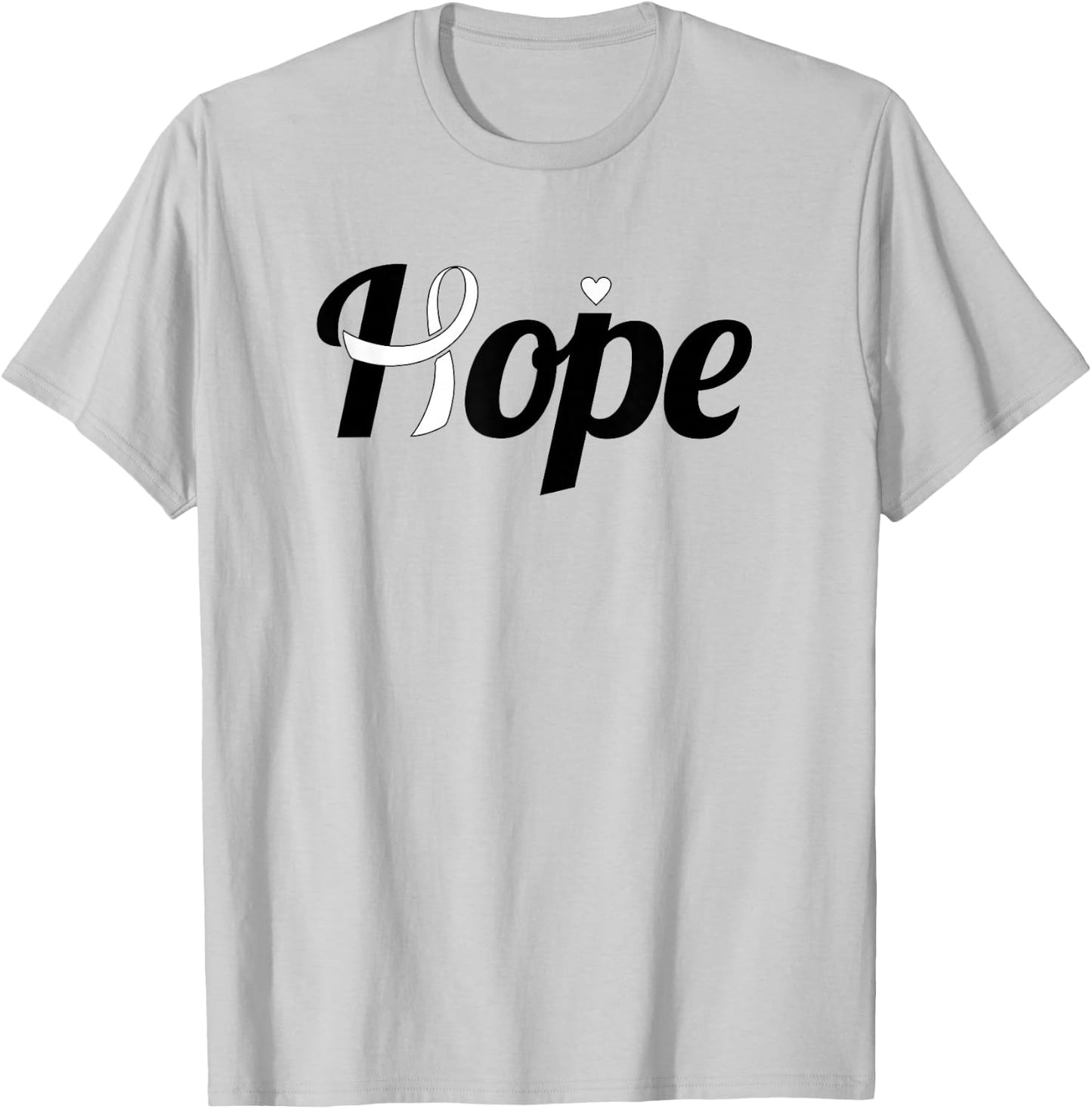 Hope - Lung Cancer Shirt Gift Lung Cancer Support T-Shirt - T-Shirt | Ash