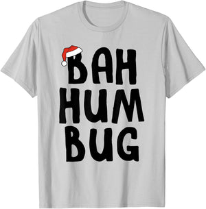 Bah Hum Bug Holiday Grouch T-Shirt - T-Shirt | Ash