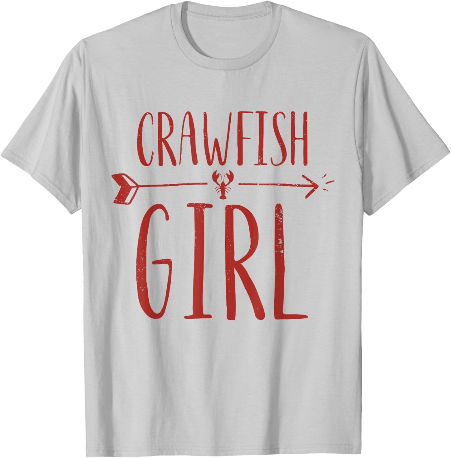 Crawfish Girl Funny Women's Crawfish Boil Party Shirt - Red T-Shirt - T-Shirt | Ash
