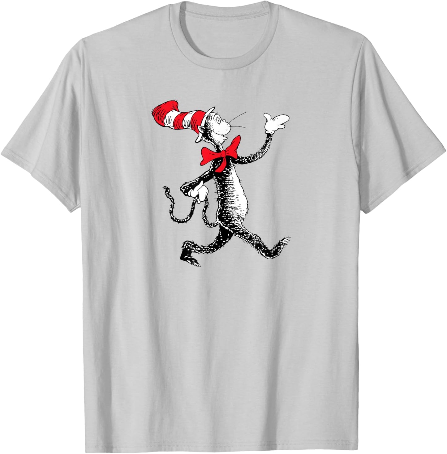 Dr. Seuss Strolling Cat T-Shirt - T-Shirt | Ash