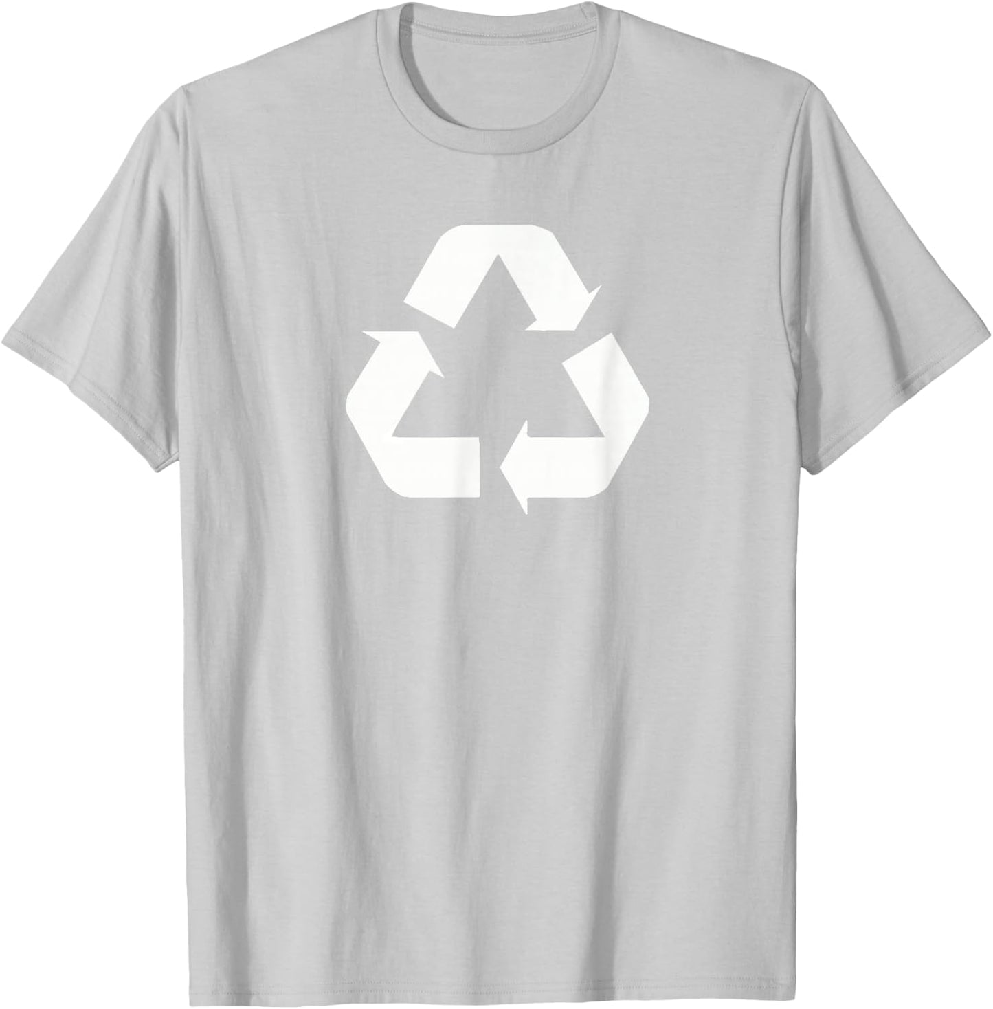 Classic Green-White Recycle Sign Design Standard T-Shirt - T-Shirt | Ash