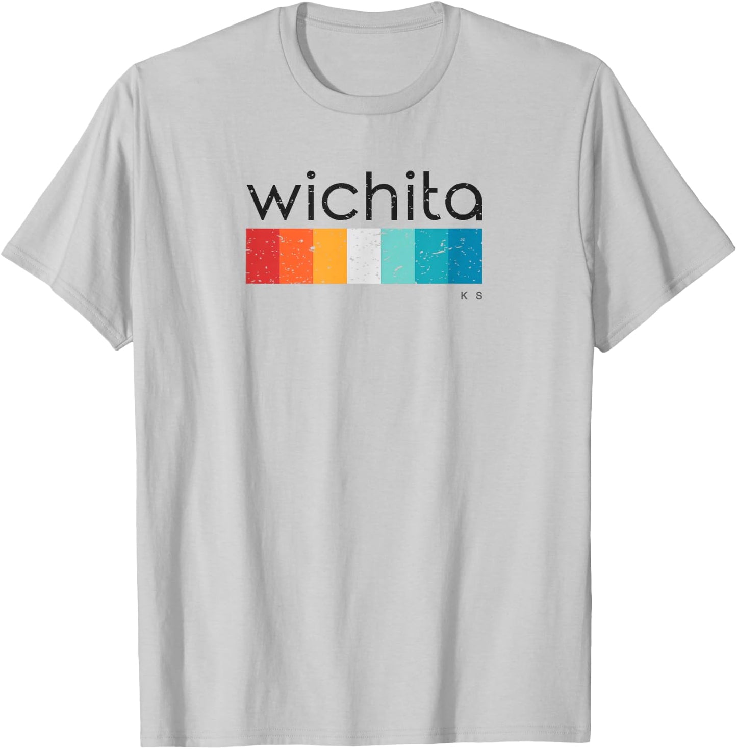 Vintage Wichita KS Retro Design T-Shirt - T-Shirt | Ash