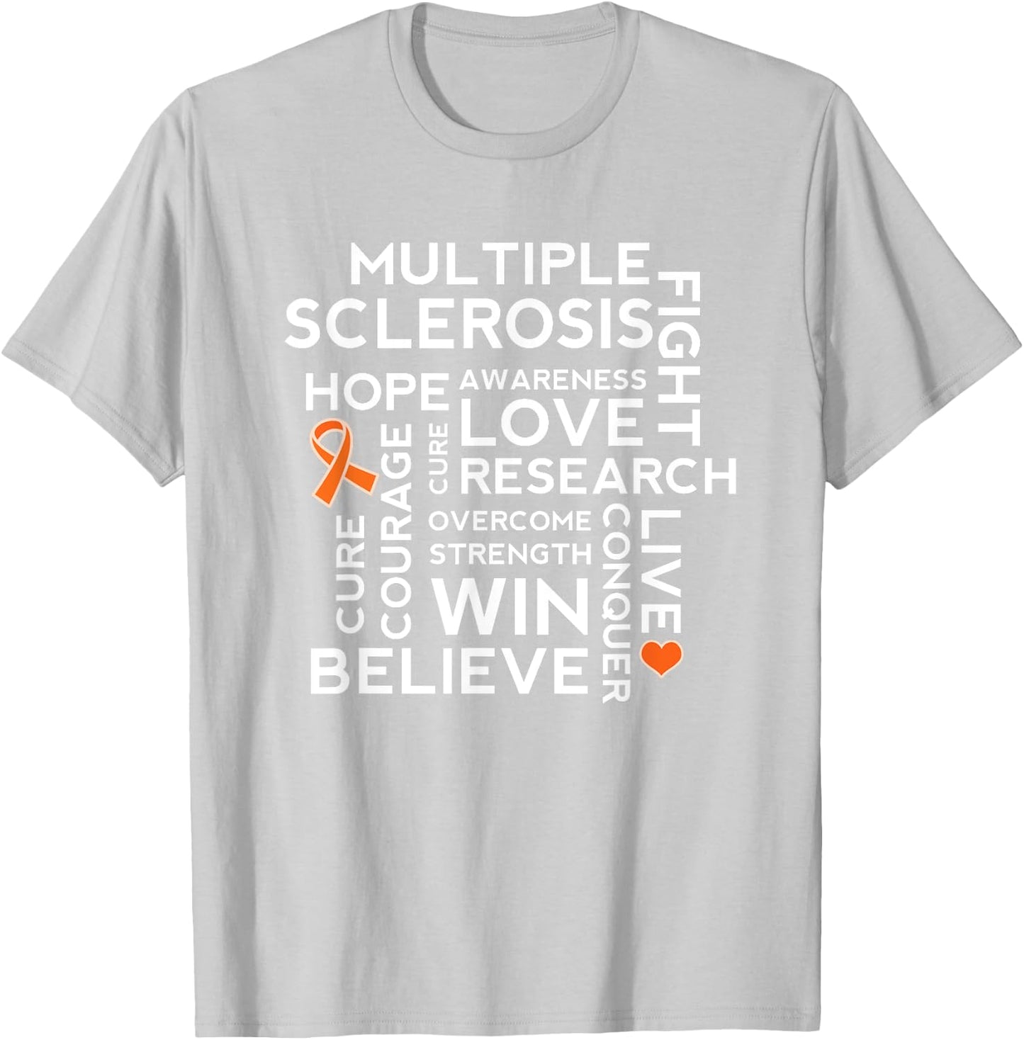 Multiple Sclerosis Awareness MS Walk T-Shirt - T-Shirt | Ash