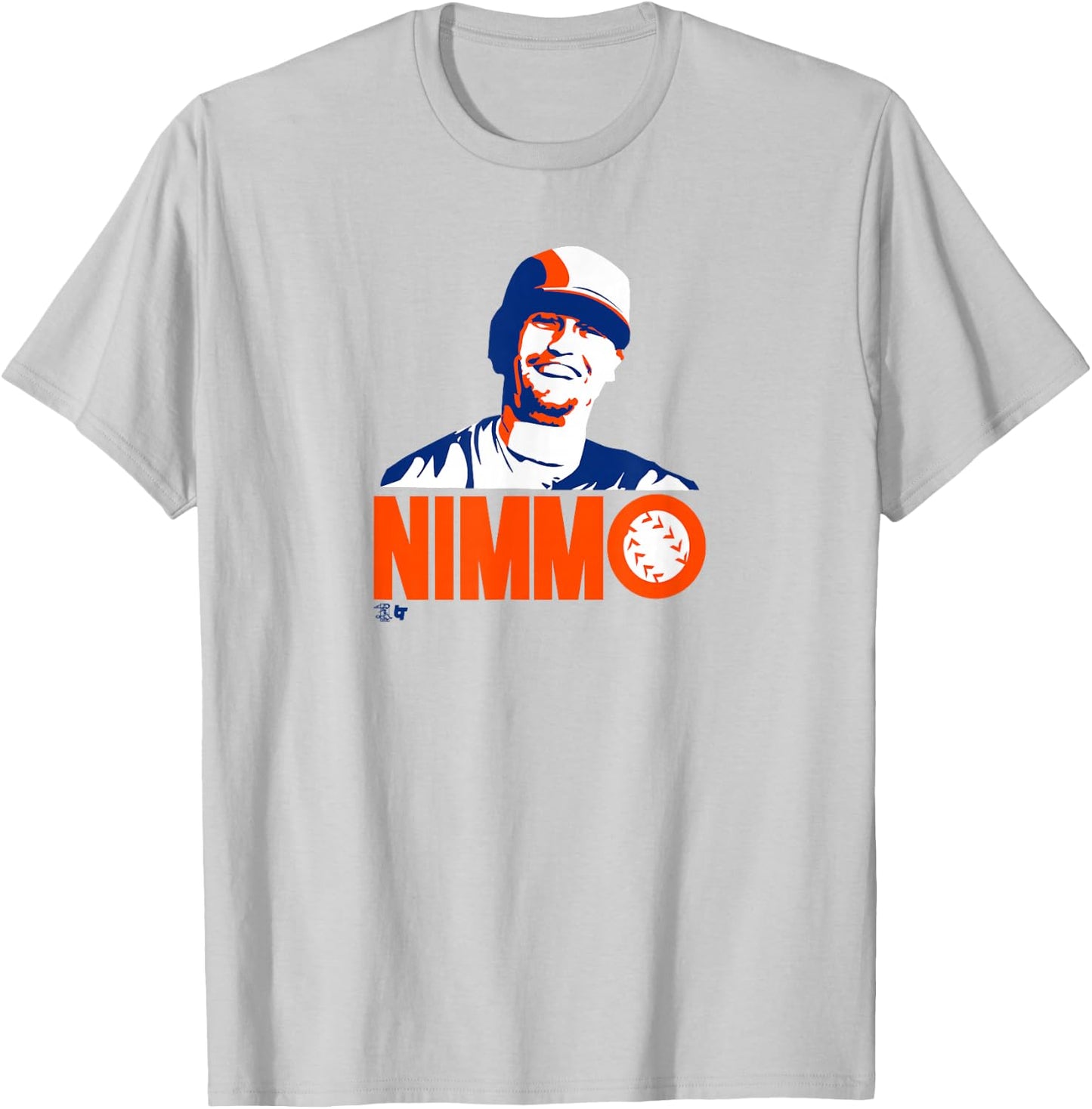 Brandon Nimmo - Nimmo Smile - New York Baseball T-Shirt - T-Shirt | Ash