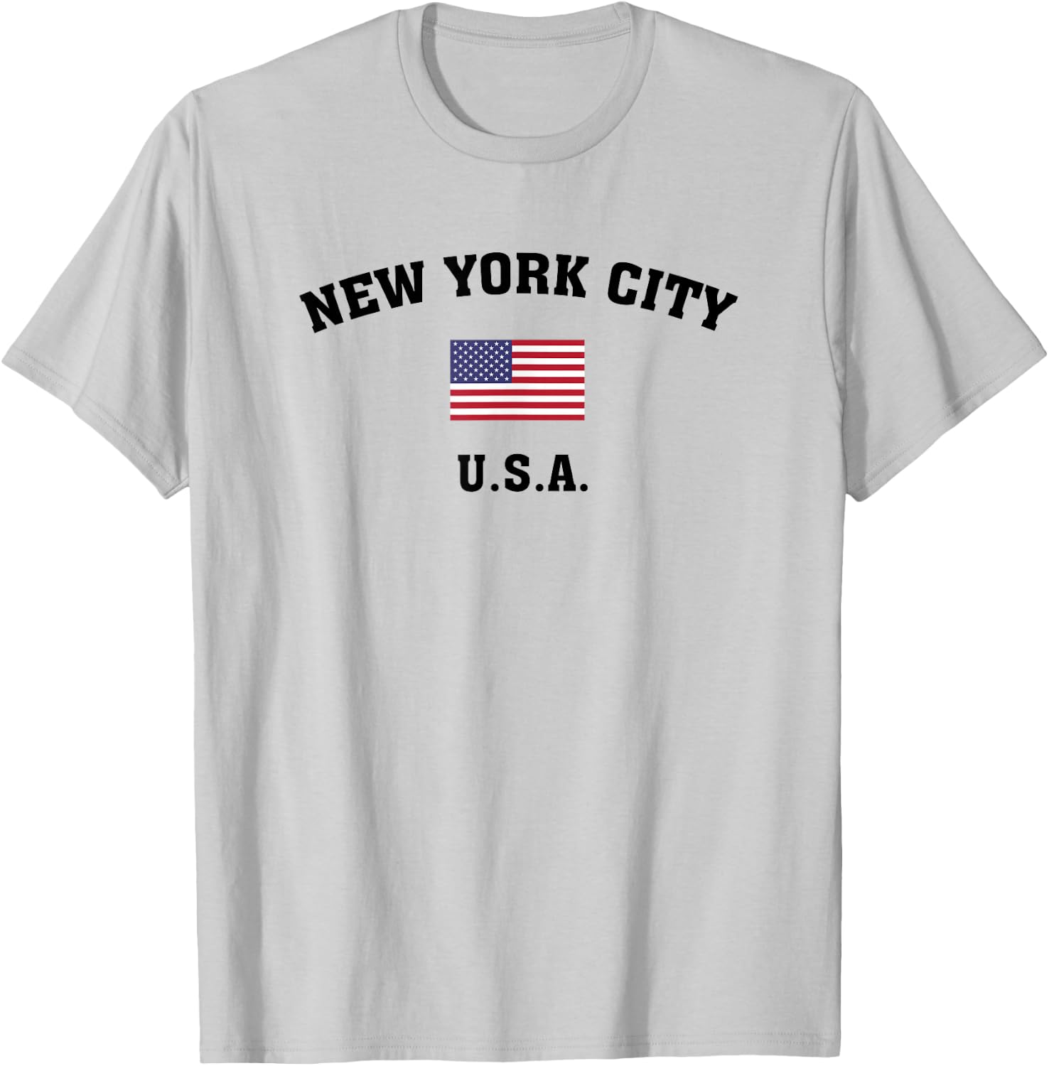 New York City USA with American Flag T Shirt T-Shirt - T-Shirt | Ash