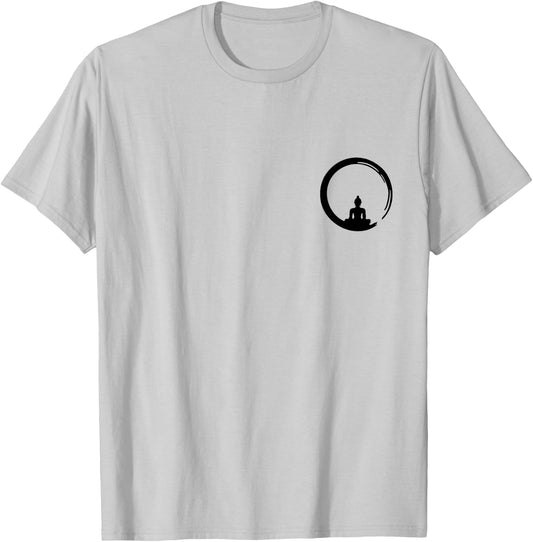Enso, Zen, Circle, Buddha Meditation Japan Calligraphy Yoga T-Shirt - T-Shirt | Ash